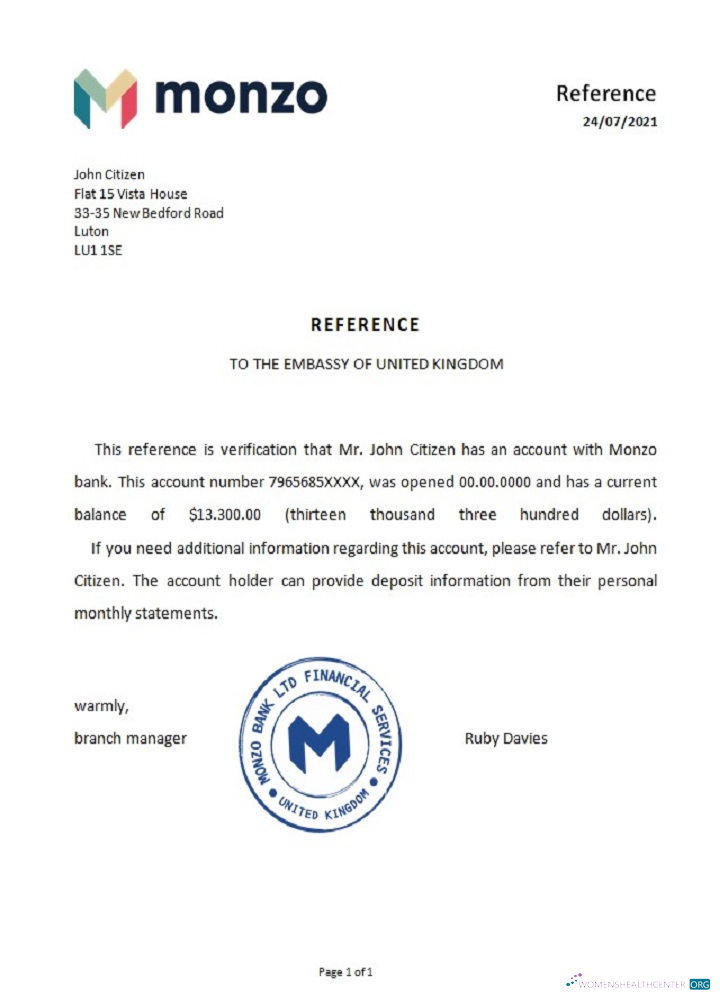 Download United Kingdom Monzo bank reference Photoshop template